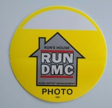 Run DMC Backstage Pass Original 1988 Concert Runs House Rap Hip Hop Music Yellow - £17.57 GBP