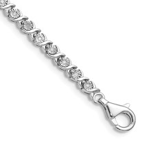Sterling Silver Diamond Tennis Bracelet - £305.09 GBP