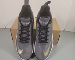 Men&#39;s Nike Fly By Low 2 616544-101 Grey/Gold Basketball Shoes- 13  - $56.81