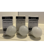 3 Sylvania Compact Fluorescent CF5EL G25 827 DIM Globe Lights - £11.58 GBP