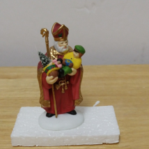 Dept 56 Alpine Village St. Nicholas Nick Holding Child Arms 56203 VG w Box - £19.18 GBP