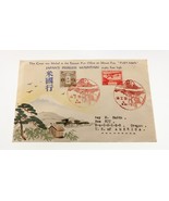 Karl Lewis 1934 Hand-Painted Watercolor Cover Japan to OR, USA Fujiyama C-6 - £237.39 GBP