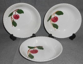 Set (3) Blue Ridge UNKNOWN FRUIT PATTERN Hand Painted FRUIT/BERRY/DESERT... - $19.79