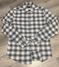 Kimes Ranch Long Sleeve Button Down Shirt Size Medium Western Grey/Black... - $33.85