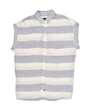 RAILS Womens Shirt Britt Classic Collared Relaxed Stripes Blue White Size L - £31.40 GBP