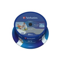 Verbatim 43811 25GB BD-R SL Datalife 6x Inkjet Printable (Pack of 25)  - £56.19 GBP