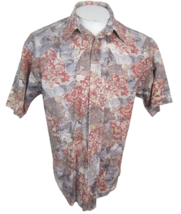 Natural Issue vtg Men Hawaiian shirt p2p 24 L aloha tropical floral abstract - £17.07 GBP