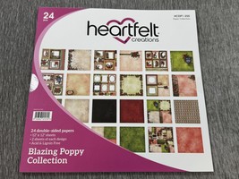 Heartfelt Creations Blazing Poppy 12x12 Paper Collection 24 Sheets HCDP1... - $20.82 CAD