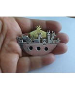 Vintage Noah&#39;s ARK Sterling Silver and Brass Brooch Pendant Signed - £35.14 GBP