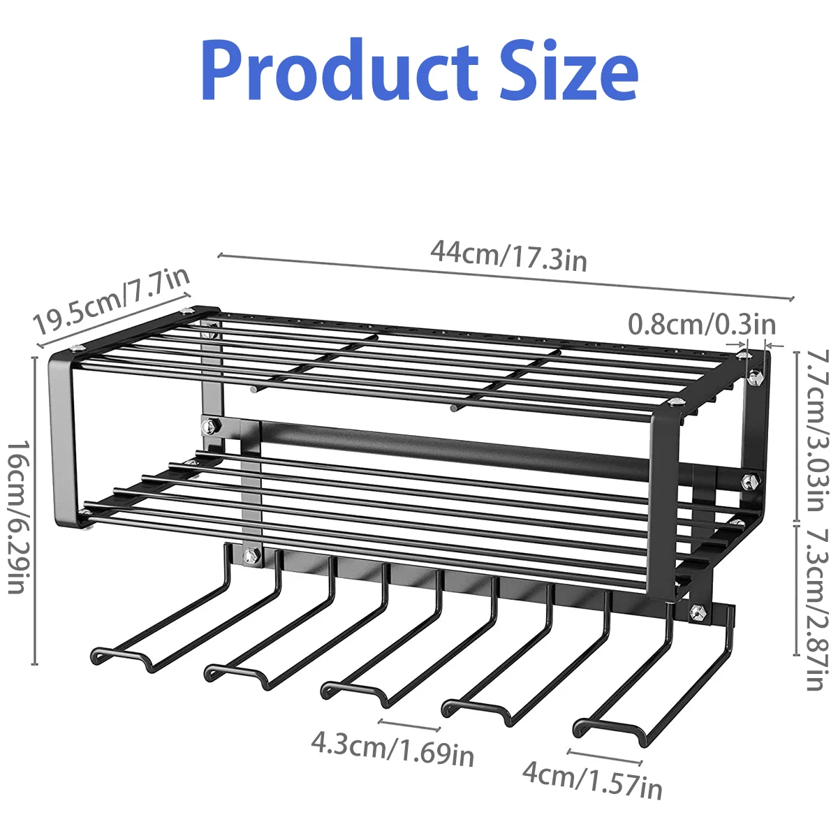 Power Tool Organizer Electric Drill Storage Rack Wall Mount Garage Tool Organize - £92.05 GBP