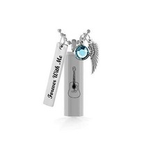 Acoustic Guitar Cylinder Pendant Urn - Love Charms™ Option - £23.73 GBP