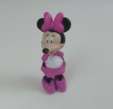 Disney Minnie Mouse Fuschia Dress &amp; Bow 2&quot; Collectible Figure - $8.90