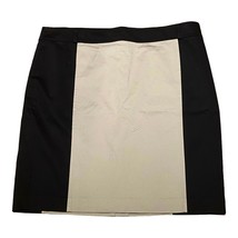 ANN TAYLOR Size 16 Colorblock Stretch Pencil Skirt Khaki Tan Black Womens - €12,70 EUR