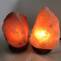 2x Himalaya Natural Handcraft Rough Raw Crystal Salt Lamp,7.5&quot;-8&quot;Tall,XL263 - £18.98 GBP
