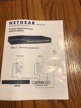 Netgear Connect With Innovation…JFS516 Instruction Manual Only Ships N 24h - $12.85