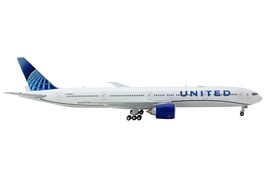 Boeing 777-300ER Commercial Aircraft &quot;United Airlines&quot; White with Blue Tail 1/4 - £61.25 GBP