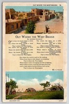 Arthur Chapman Out Where The West Begins Poem Postcard N22 - $6.95