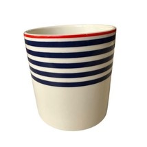 Kate Spade Mug Lenox Wickford Collection Bissell Cove Navy Blue Red Stripes - £15.98 GBP