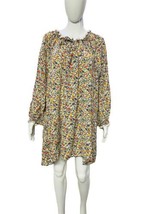 Doen Women&#39;s Blix Floral Printed Crochet Embroidered Oversize Short Mini Dress S - £138.13 GBP