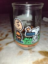 VTG Peanuts Welch's Jelly Jar Glass Two for Lunch Please #6 Snoopy Charl... - $12.30