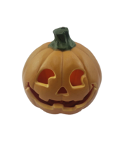 Vintage Smiley Face Lighted Halloween Pumpkin Jack-o&#39; Lantern - $20.25