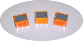3 Used Lego 2 x 3 x 2 Orange Minifig Container Cupboard Box Door 4532 - 4533 - $9.95