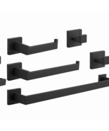 5-Piece Matte Black Bathroom Hardware Set - $3,028.49 MXN