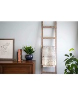Rustic Barn Wood Ladder Reclaimed Brn 4 Foot Leaning Wall Bookcase Shelf... - £76.78 GBP