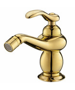 Singe hole/Handle bathroom bidet faucet mixer tap Gold color deck mounte... - £70.33 GBP