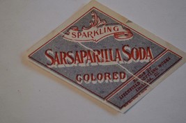 Sarsaparilla soda  Litchfield Bottling Works Litchfield ILL. Label . inv, 5 - $14.99