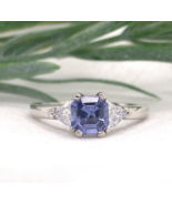 Platinum .88ct Genuine Natural Ceylon Blue Sapphire and Diamond Ring (#J... - €1.754,71 EUR