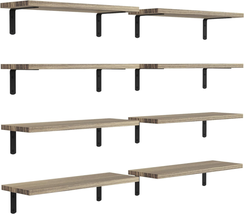 Floating Shelves, 8 Sets Wall Shelves, Wood Floating Shelves for Bedroom Wall Dé - £39.77 GBP