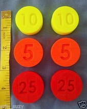 LOT 6 Replacement Coins compatible Fisher Price Cash Register 2044 &amp; 926... - $8.80