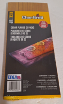 Char Broil Cedar Grilling Planks 2 Pack Sealed Bold Smoky Flavor Made in USA - £9.19 GBP