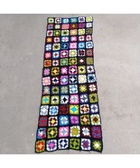 Granny Square Afghan Roseanne Crochet Lap Throw Blanket 64” x 24” - €16,14 EUR