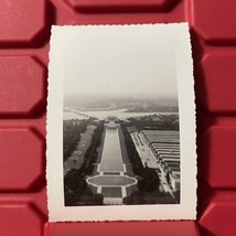 Lincoln Memorial Reflection Pool 3 1/8 x 4 1/2 Photograph Vintage 1940s - $8.99