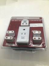 Travel Smart Conair 1875 Watt Converter and Worldwide Adapter Set White  - £14.59 GBP