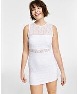 MSRP $60 Bar III Womens Lace Mini Dress White Size Small - $490.33 MXN