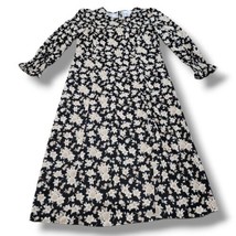 Mango Dress Size 14 MNG Dress Long Sleeve Ballon Sleeves Floral Printed ... - $35.63