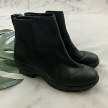Bionica Womens Ankle Boots Size 6 Black Pebble Leather Slip On Booties C... - $47.51