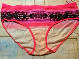 Victoria’s Secret hiphugger panty cotton beach palm trees Sz XL logo ban... - $12.86