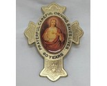 Vintage Clasped Brooch Prayerful Careful Driving Saves Lives 60 Years 3&quot; - $49.49