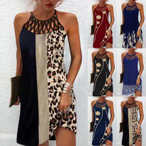 Fashion Print Dress Casual Halterneck Dresses For Women Summer Clothes - $9.99+