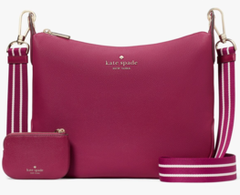 Kate Spade Rosie Large Crossbody Dark Raspberry Leather K5807 Purple NWT... - $168.29