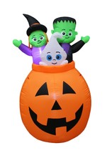 5 Foot Halloween Inflatable Pumpkin Ghost Witch Monster Frankenstein Dec... - £47.17 GBP