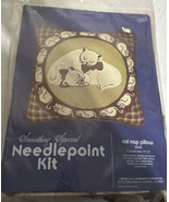 Cat Nap Pillow Needlepoint Kit Vintage 30148 Finished Size 14x14 - $751.70 MXN