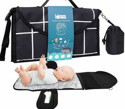 Portable Changing Pad for Newborn Baby Travel Friendly Changing Pad w Storage - £18.66 GBP