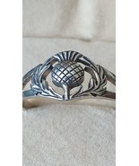 Vintage 1970-s Scottish Thistle 925 Silver Ring in Box UK W 1/2, US 11 1/2 - $120.88 CAD