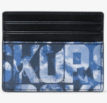 Michael Kors Cooper Graphic Logo Blue Tall Card Case 36F2LCOD1V Wallet N... - £26.86 GBP