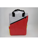 Recycled Backpack Unisex Red Upcycled Backpack Ecofriendly Urban Style - $53.00